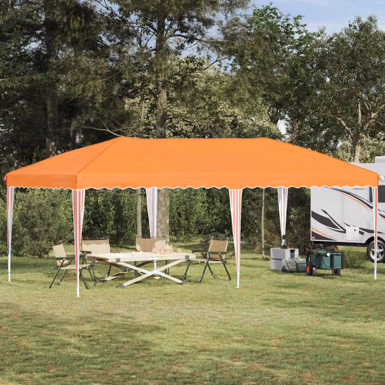 Maison Exclusive - Tenda pop-up per feste, dimensioni 575 x 290 x 245 cm, colore arancione