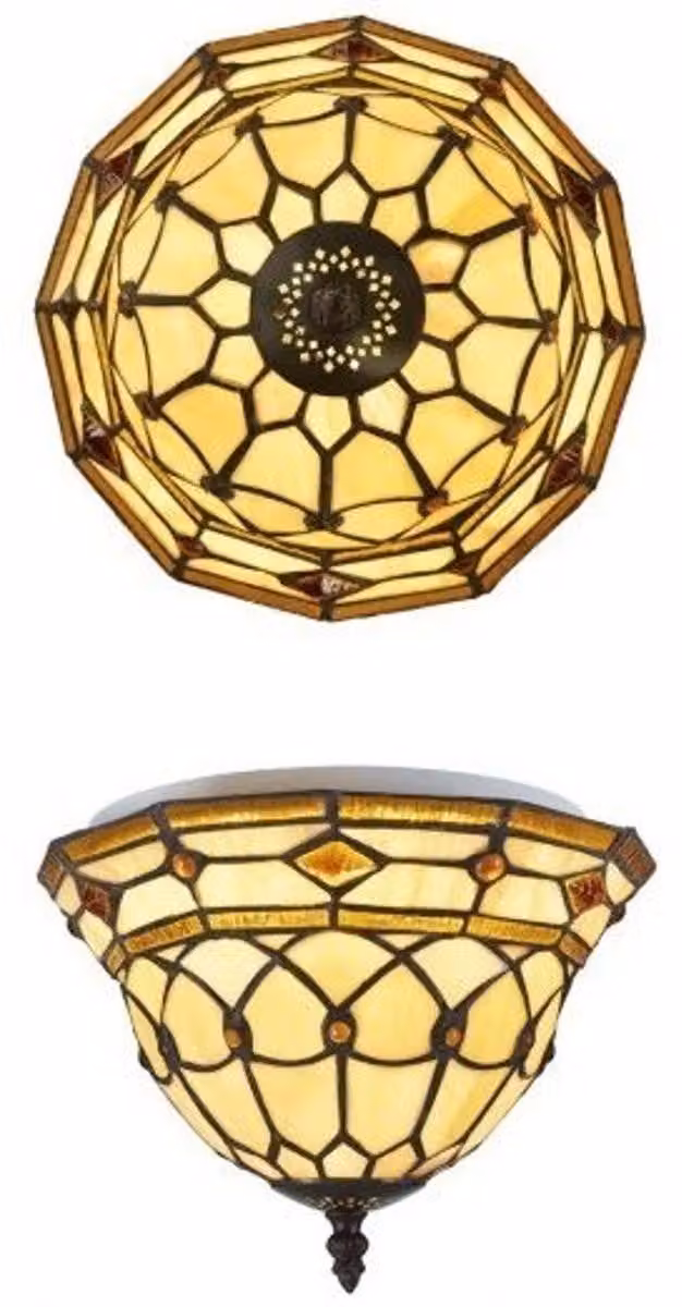 Lampada a sospensione Casa Padrino Tiffany, diametro 25 cm, realizzata in vetro mosaico colorato