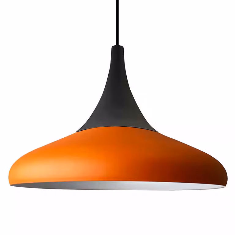 Lampada a sospensione Paladin Metal Ø35cm, Arancione Lampada a sospensione moderna