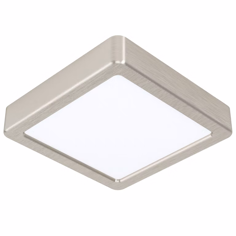 Eglo LED plafoniera a pannello Fueva 5 nichel opaco 17x17cm 12W 1350lm bianco neutro 4000K