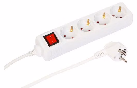 MicroConnect 4 vie Schuko interruttore on/off 3M Bianco (MC-GRU0043WS)