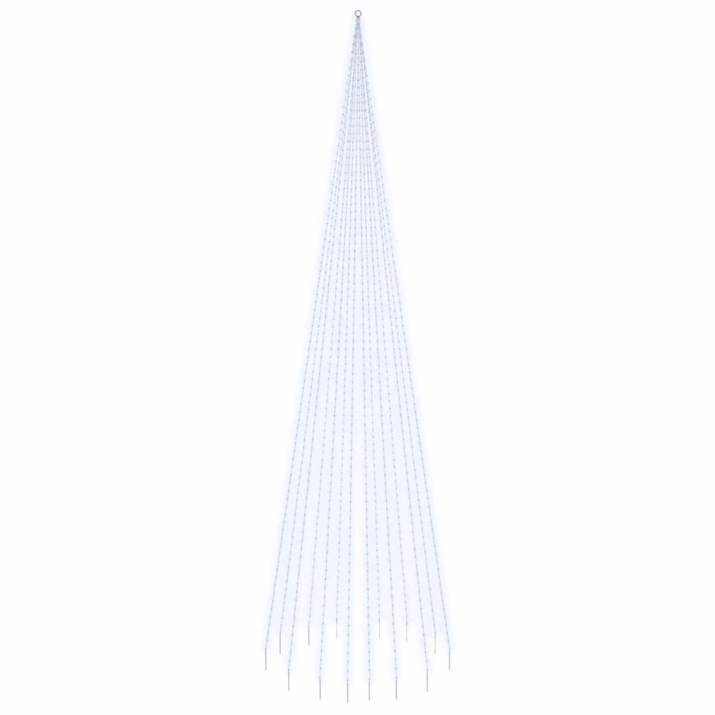 Albero di Natale Pennone Bianco Freddo 1134 LED 800 cm