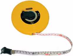 Rotella metrica Stanley in fibra di vetro gialla, Lunghezza: 20 m, Larghezza: 1,27 cm