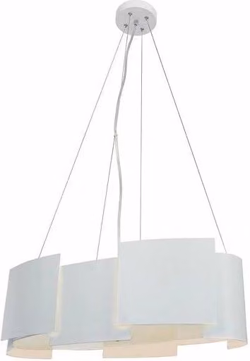 Lampada a sospensione Swanson Reality Leuchten bianca, regolabile in altezza e dimmerabile, 4xE14