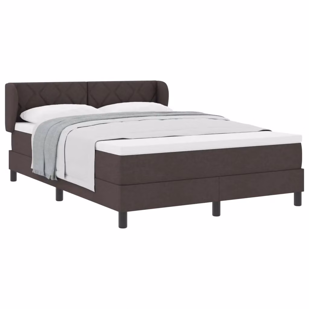 Letto a molle moderno vidaXL con testiera in tessuto marrone, L/P/H: 160 x 200 x 88 cm – 2