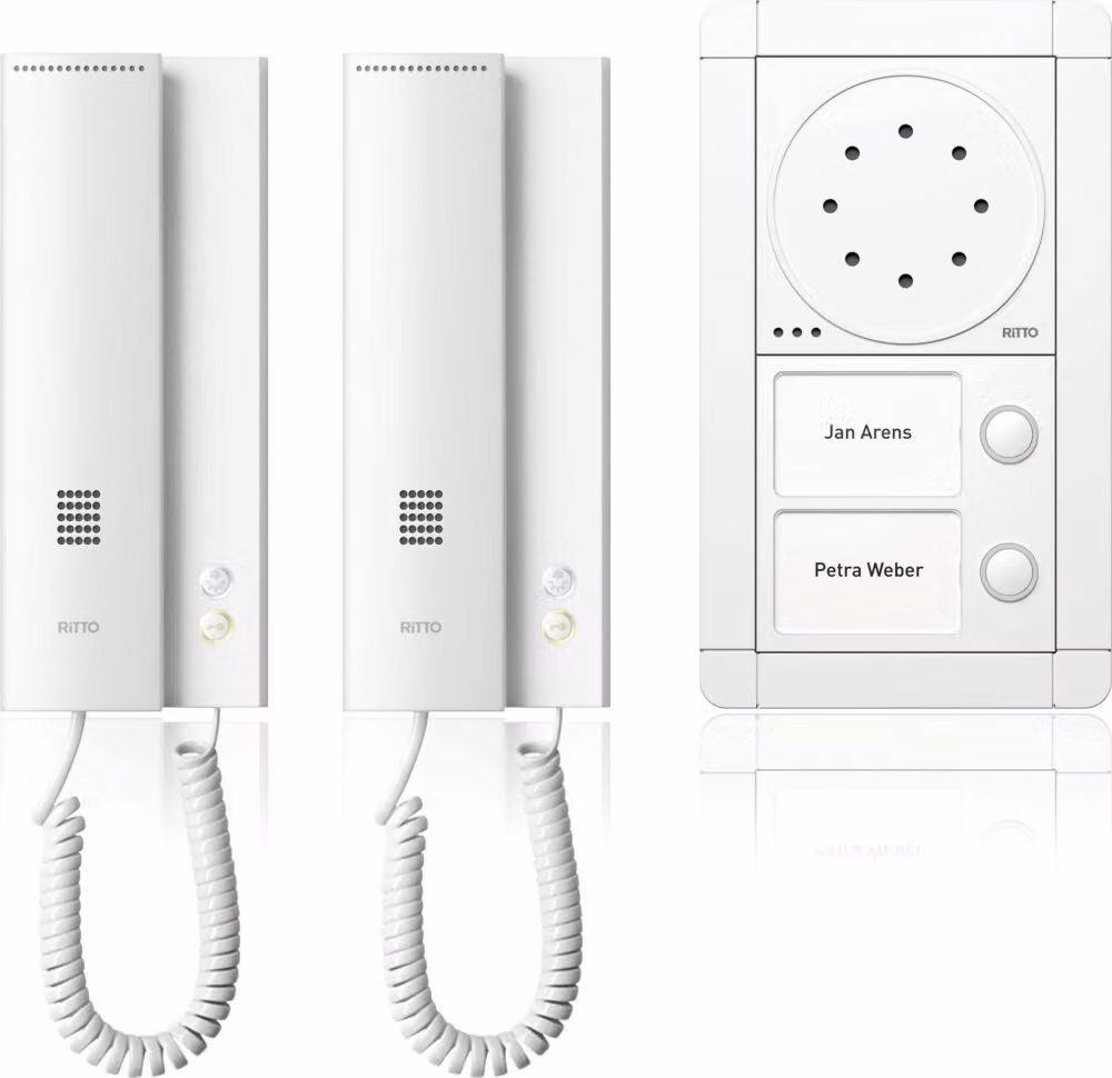 Ritto 1891470 Portiere audio pacchetto completo vivavoce - bianco - 2 WE