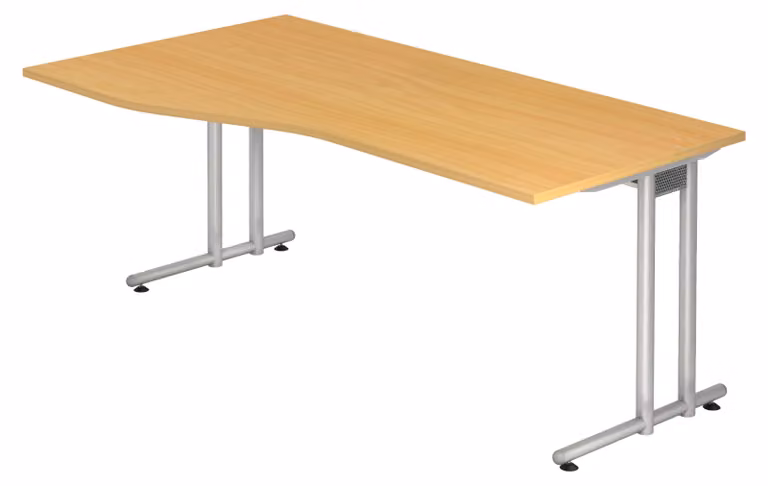 bümö Scrivania Serie-N - Decorazione: faggio, dimensioni: 180 x 100 cm
