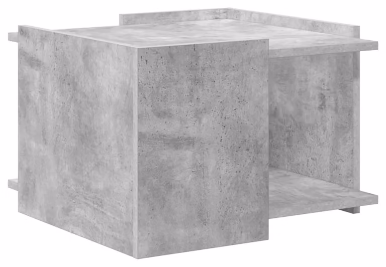 Tavolino da salotto in legno, colore grigio cemento, dimensioni 50,5 x 50 x 33 cm