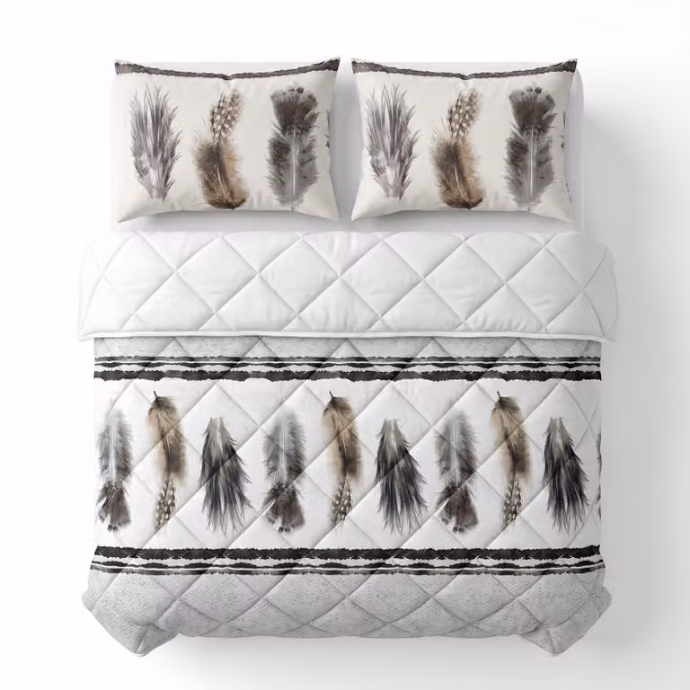 Sleeptime, coperta trapuntata "Lazy", colore sabbia, 200 x 200 cm, con federe
