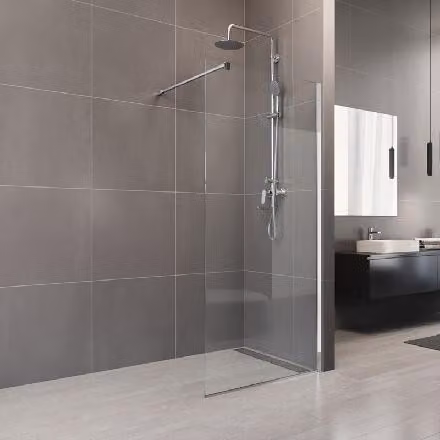 Mereo Novea - Parete doccia Walk-In 700x2000 mm, cromo/vetro trasparente CK10600H