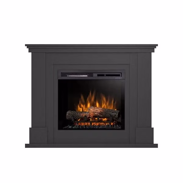 Caminetto elettrico a libera installazione con LED LUENA, colore nero, L 110 x P 30 x H 89.7 cm – 2