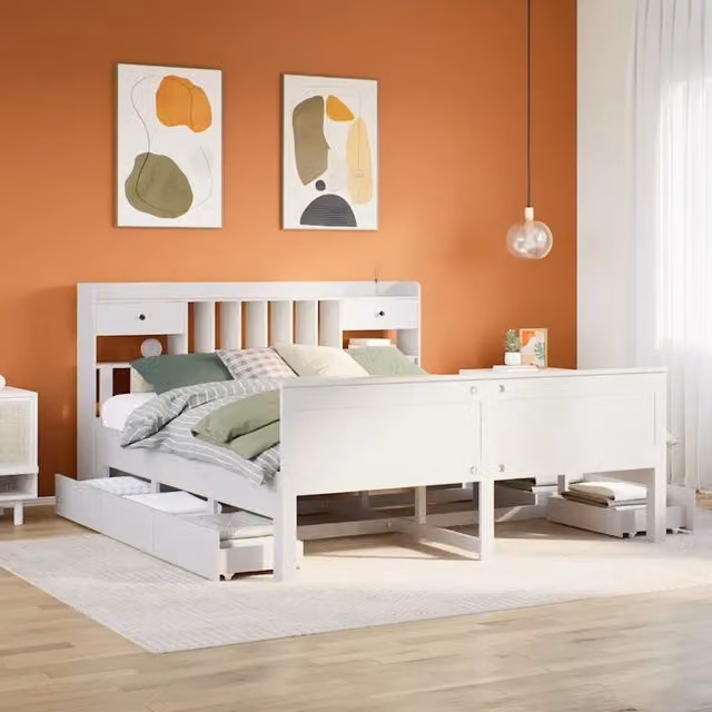 Giroletto con Libreria senza Materasso 180x200 cm in Legno Pino 3308913