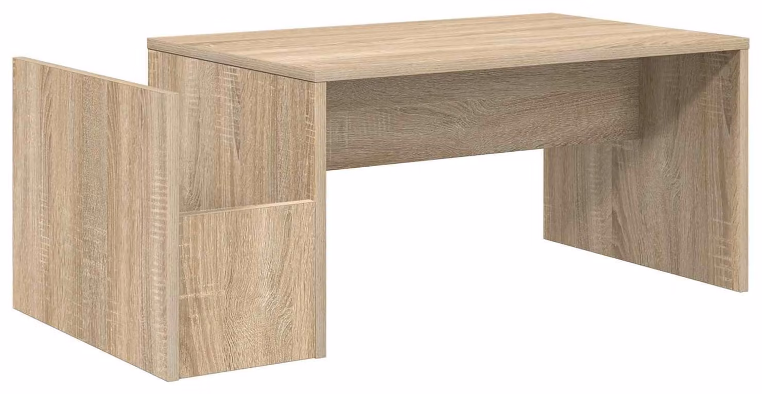 Tavolino da salotto moderno in legno di quercia Sonoma con spazio contenitivo