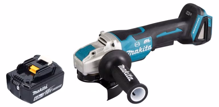 Smerigliatrice angolare a batteria Makita DGA 520 G1X1 18 V 125 mm X-LOCK Brushless + 1x batteria ricaricabile 6,0 Ah - senza caricabatterie