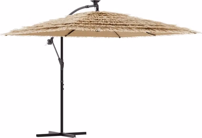 Ombrellone Giardino con Palo in Acciaio Marrone 290x290x238 cm