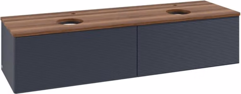 V&B Mobiletto con struttura frontale, con illuminazione Antao 160x50cm, HL, WBP w. wal, md bl. m Lac