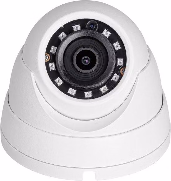Telecamera di sorveglianza IP con design a cupola - Sistema di sicurezza domestico - Telecamera in bianco e nero da 4 megapixel di alta qualità con tecnologia WDR da 120 dB