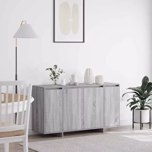 Credenza-Buffet-Armadio da cucina Grigio Sonoma 135 x 41 x 75 cm Legno multistrato