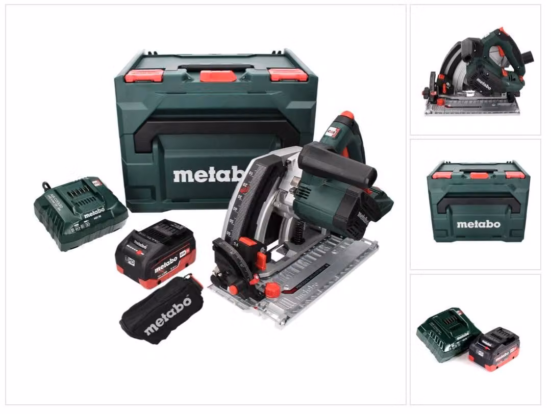 Metabo KT 18 LTX 66 BL Sega circolare a immersione a batteria 18 V 165 mm + 1x Batteria 5,5 Ah + Caricabatterie + Valigetta metaBOX