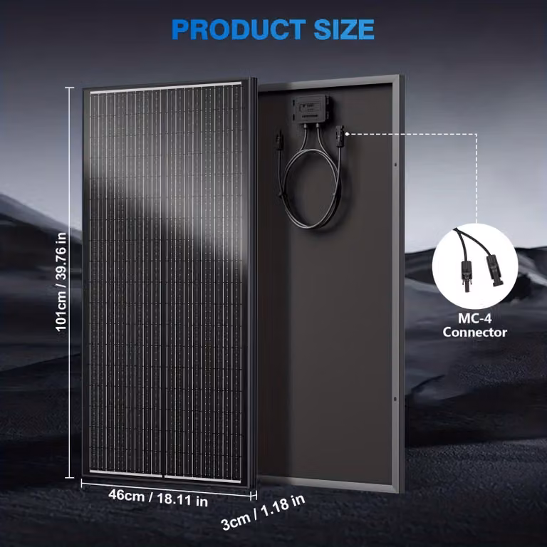 Pannelli solari da 200W - Kit di pannelli solari - Pannello monocristallino - Modulo fotovoltaico - Caricabatterie solare