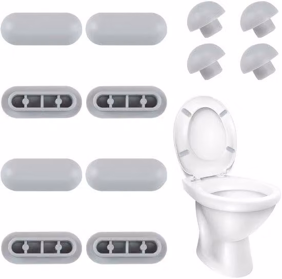 Ammortizzatore per sedile WC in plastica bianca