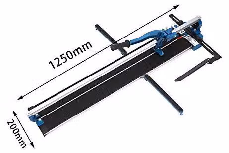 Tagliapiastrelle manuale professionale da 1000 mm, con guida laser e binario singolo, base in alluminio, per il taglio preciso di piastrelle in gres porcellanato e Vetroceramica. Codice prodotto: 347714