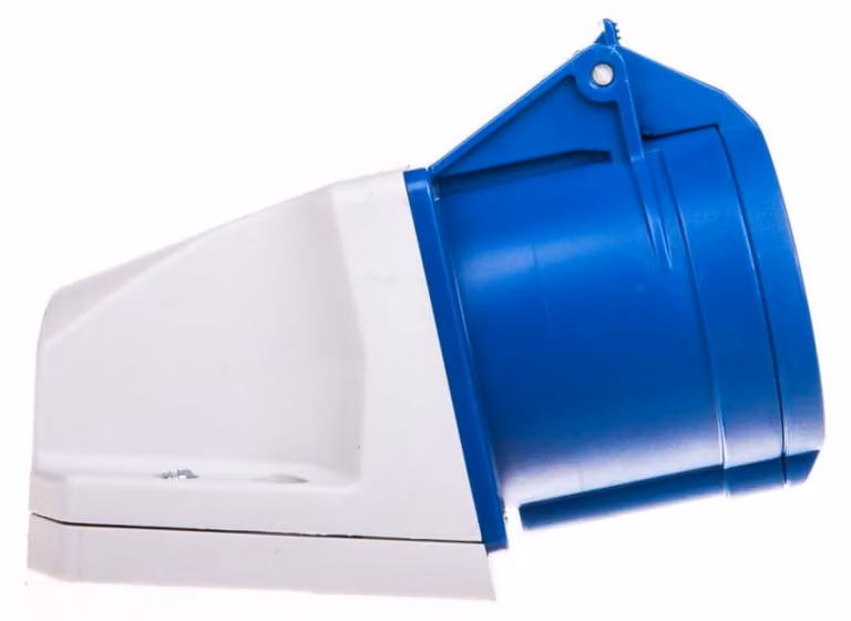 Prese multiple da incasso, 32A, 3P, 230V, colore blu, grado di protezione IP44, con piccolo alloggiamento, codice prodotto 123-6k