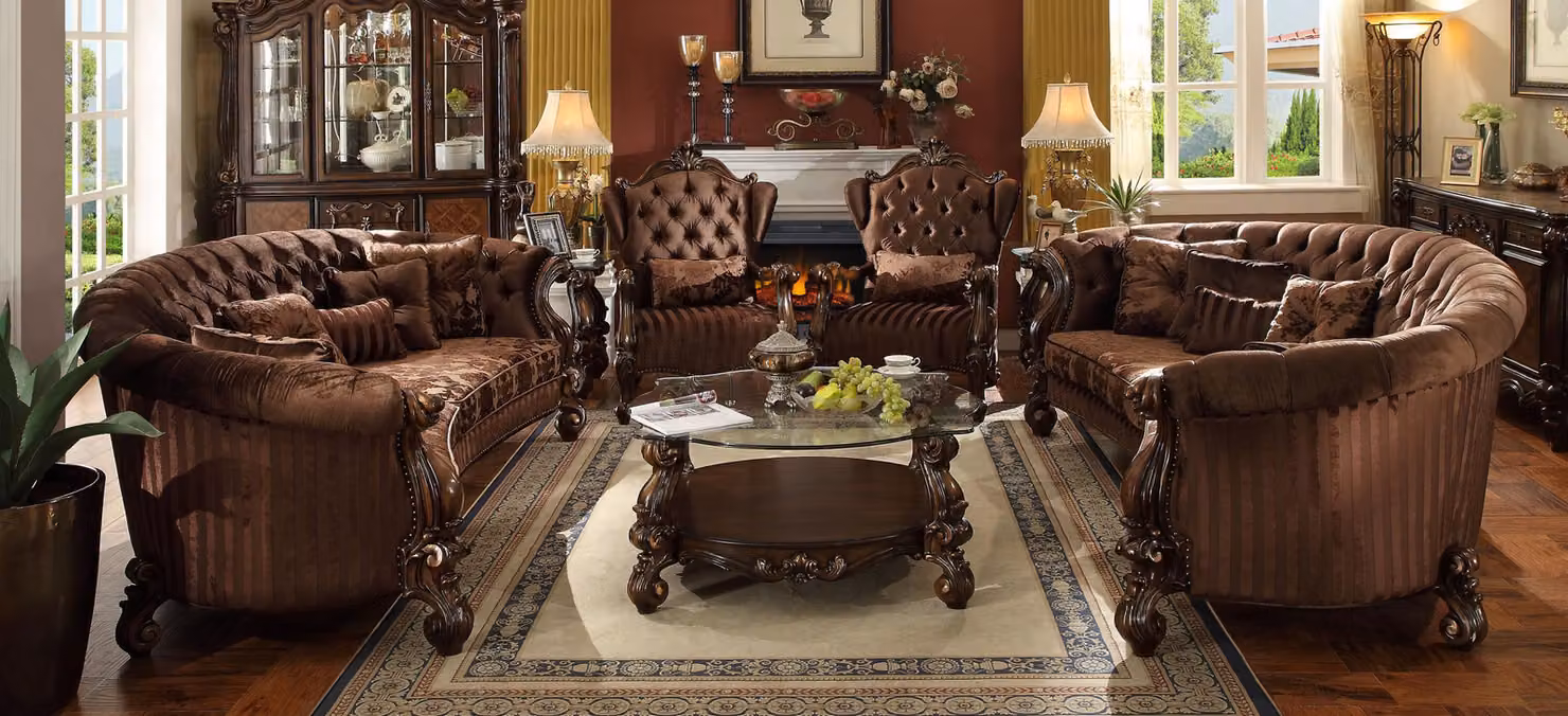 Wohnzimmer Möbel Klassische Sofagarnitur Couchtisch Sofa Couch Set Sofas 5tlg.