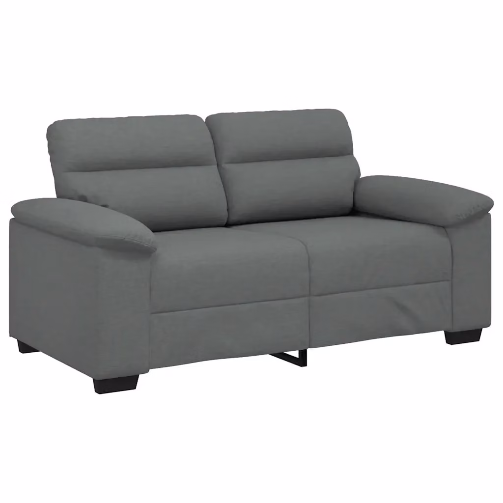 Divano a 2 posti Design Mania in tessuto grigio con struttura in legno e metallo per soggiorno o ufficio L: 160 cm, P: 81 cm, H: 84 cm – 2