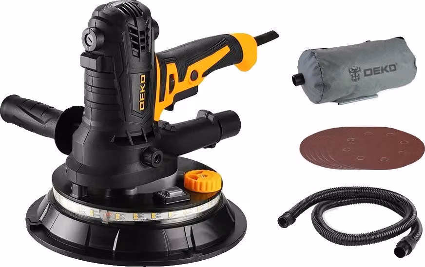 Levigatrice per cartongesso, potenza 900 W, funzione di aspirazione della polvere, DKWP180CDLD