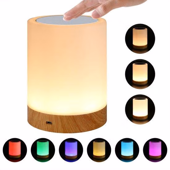 Lampada a sospensione dimmerabile per camera da letto, camera dei bambini, soggiorno - effetto legno, comando touch, luce d'ambiente