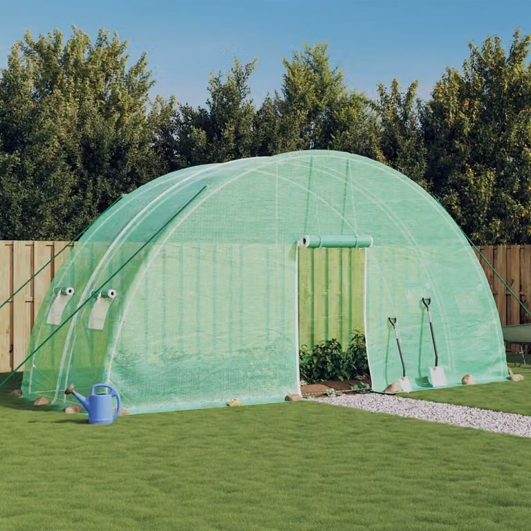 The Living Store Serra con struttura in acciaio Verde 12 m² 6x2x2,85 m