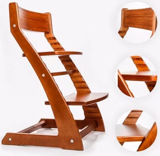 Seggiolino per bambini da 1-3 anni - Seggiolino in legno - 50D x 45B x 80H cm - Nuss