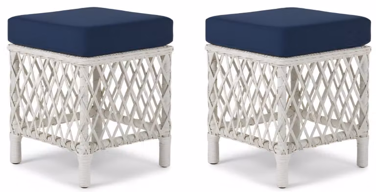 Pouf moderni, set da due, eleganti e confortevoli per la casa