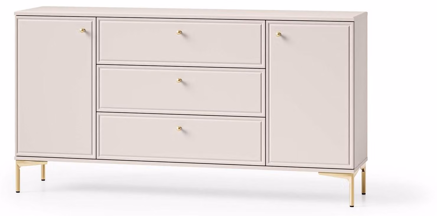 FURNLUX Comò Sandro, colore beige, 160 cm / Colore principale: beige / Dimensioni: 160 x 85 x 40 cm