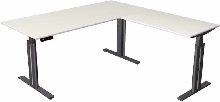 Kerkmann 3245 Kerkmann Move 3 elegant höhenverstellbarer Schreibtisch weiß rechteckig