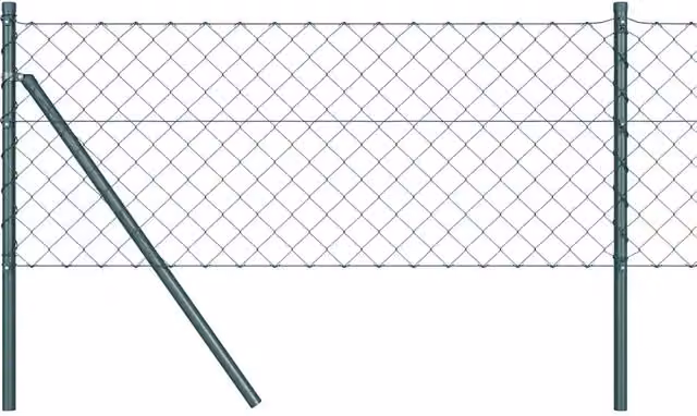 Pannello per recinzione in acciaio verde con maglia rettangolare 0,8 x 25 m – 1