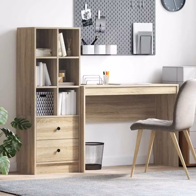 Scrivania Rovere Sonoma 145,5 x 40 x 127 cm 2 pz 3337331