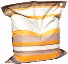 Cuscinone King Home rettangolare in poliestere giallo e bianco resistente alle intemperie L: 135 cm, P: 135 cm, H: 135 cm