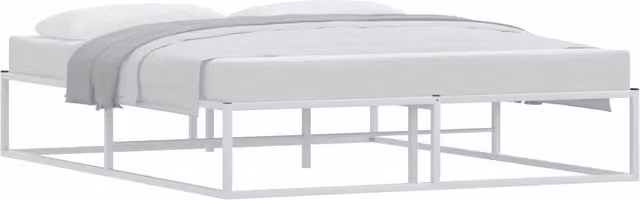 Letto matrimoniale in metallo bianco con struttura rigida L/P/H: 160 x 200 x 32,5 cm