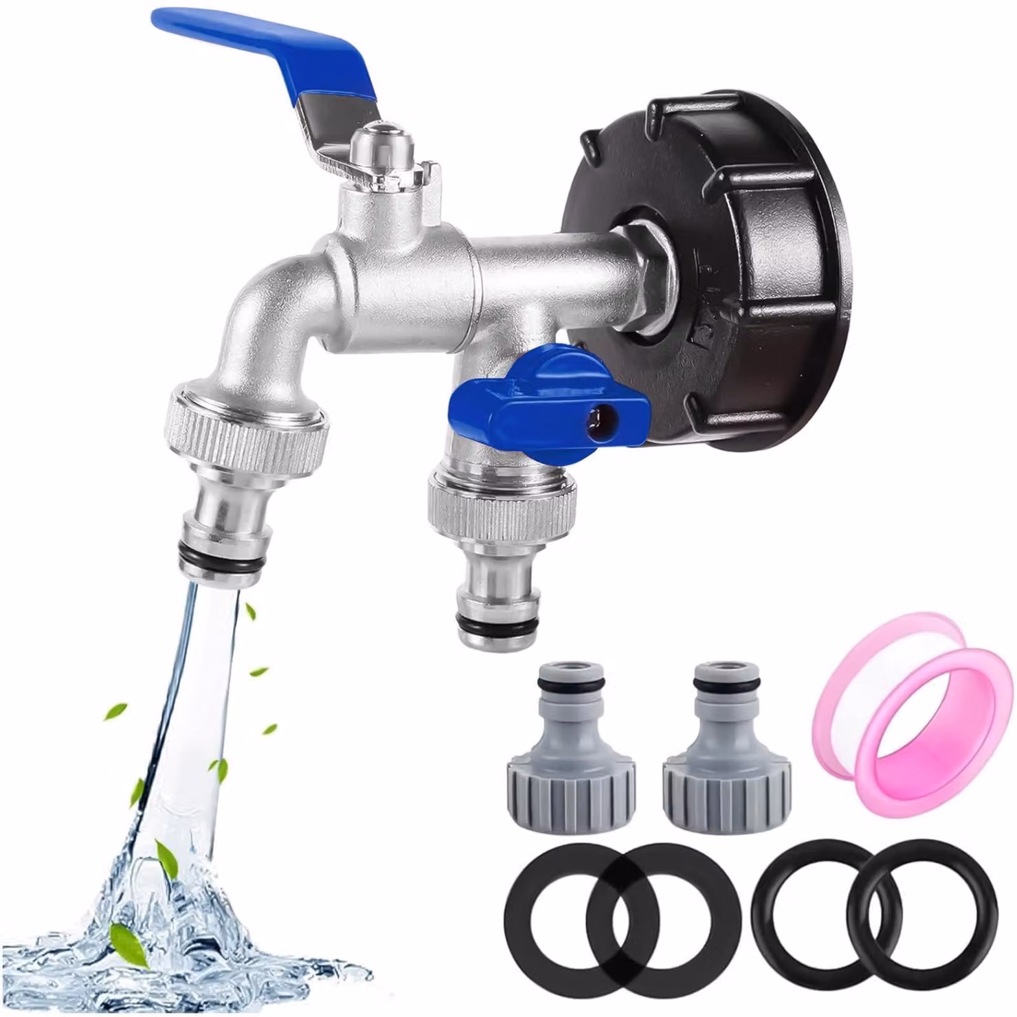 Rubinetto IBC con doppia uscita