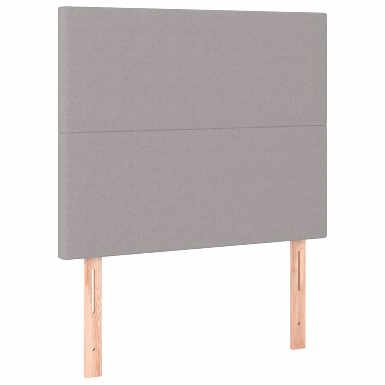 Testiera Grigio Chiaro 100x5x118/128 cm Tessuto