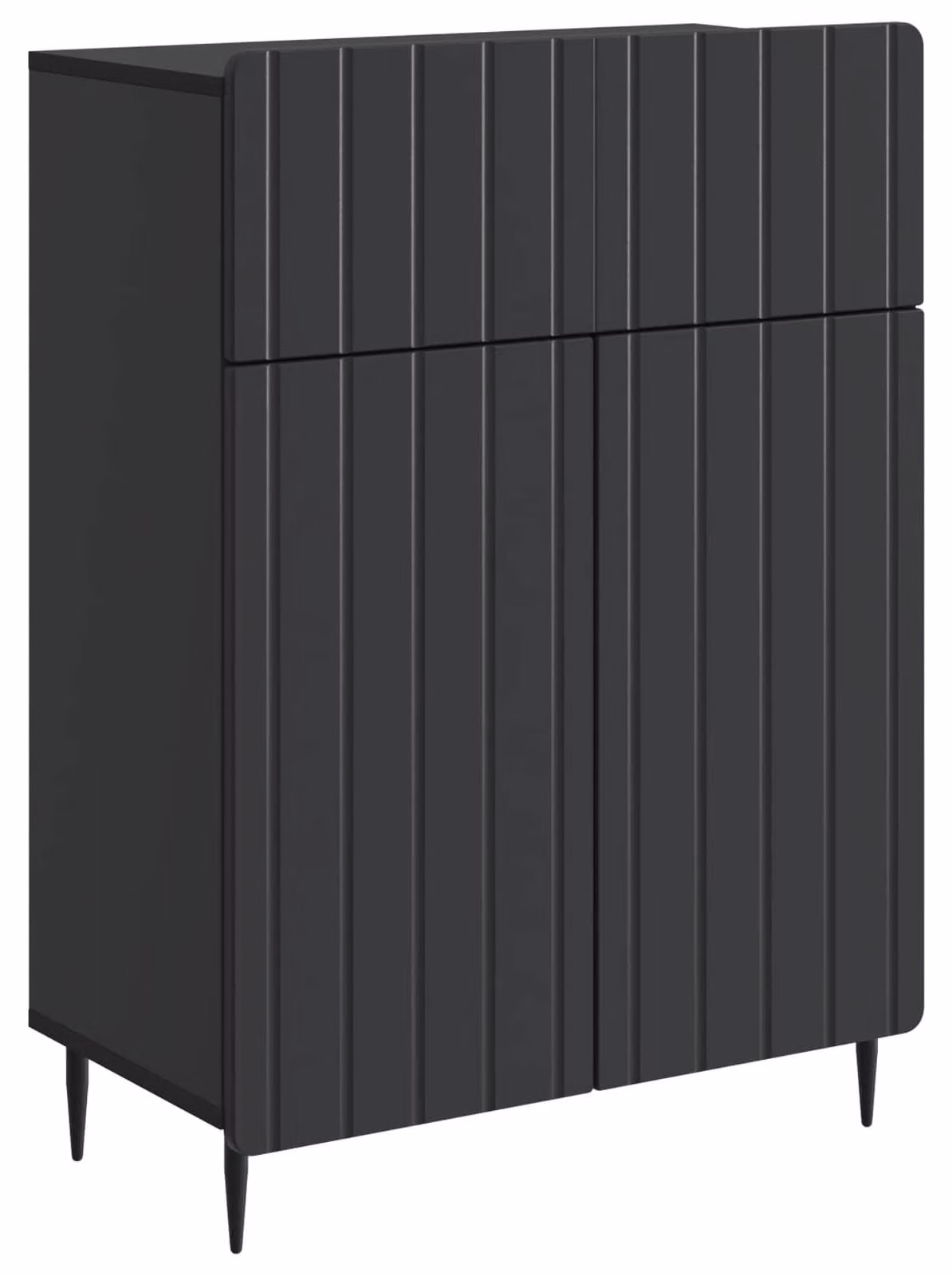 Credenza Nero 66 x 34,5 x 92 cm Legno ingegnerizzato