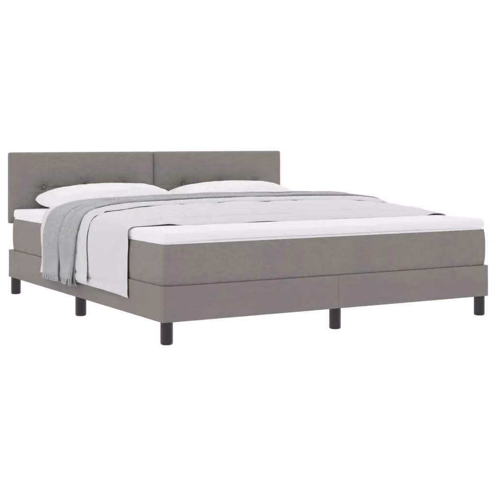 Letto Ibrido con Testiera in Tessuto vidaXL, Disponibile in Beige o Grigio, L/P/H: 180 x 200 x 28 cm – 2