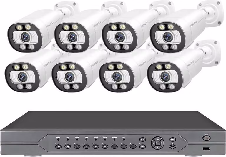 Sistema di telecamere a circuito chiuso, canale, risoluzione 5MP, riconoscimento facciale AI, 8CH NVR 6 telecamere, 1T