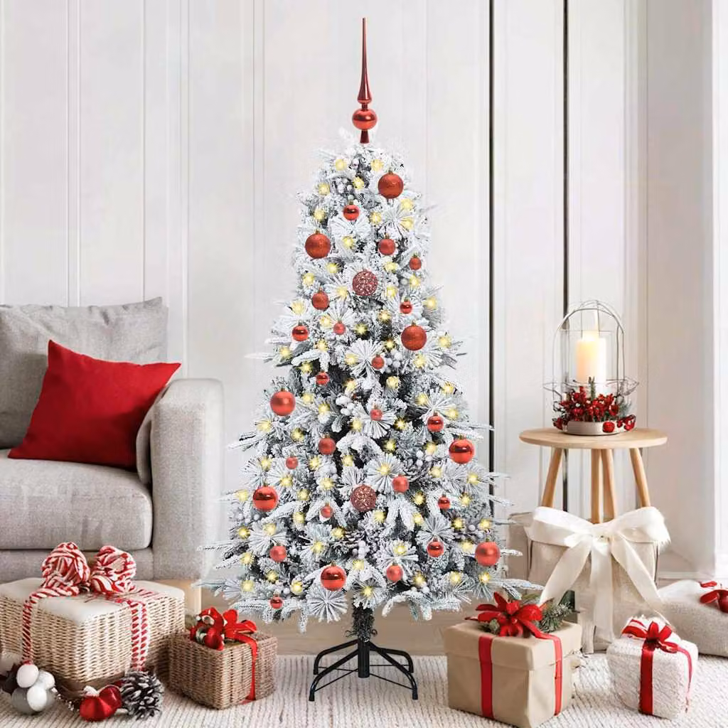 Maison Exclusive - Albero di Natale artificiale pieghevole, bianco, 150 cm, in PE e PVC