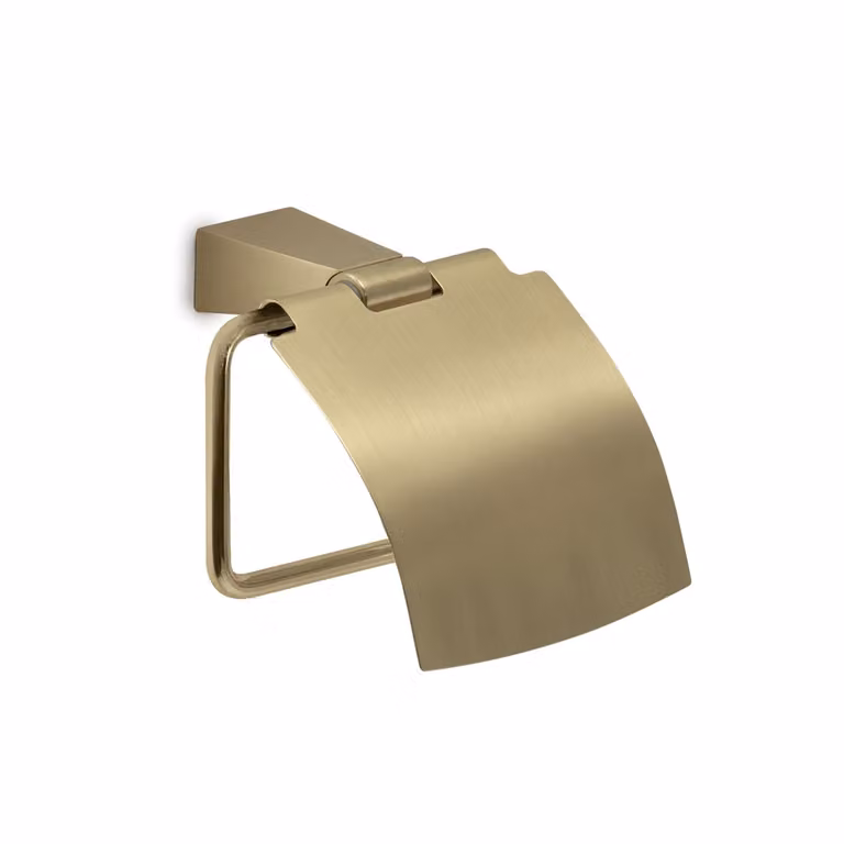 Portarotolo coperto da muro in acciaio inox e Cromall TN25 Gedy serie TONALE Oro Matt