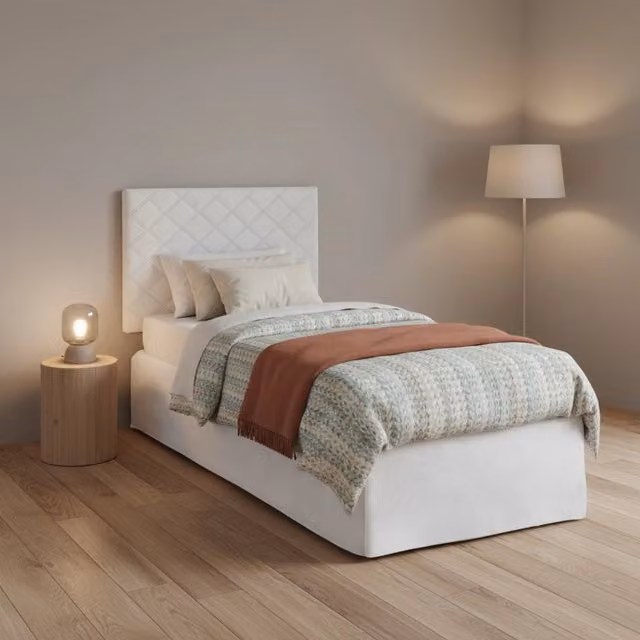 Ascra, Letto Singolo Materasso Incluso Made in Italy, Bianco