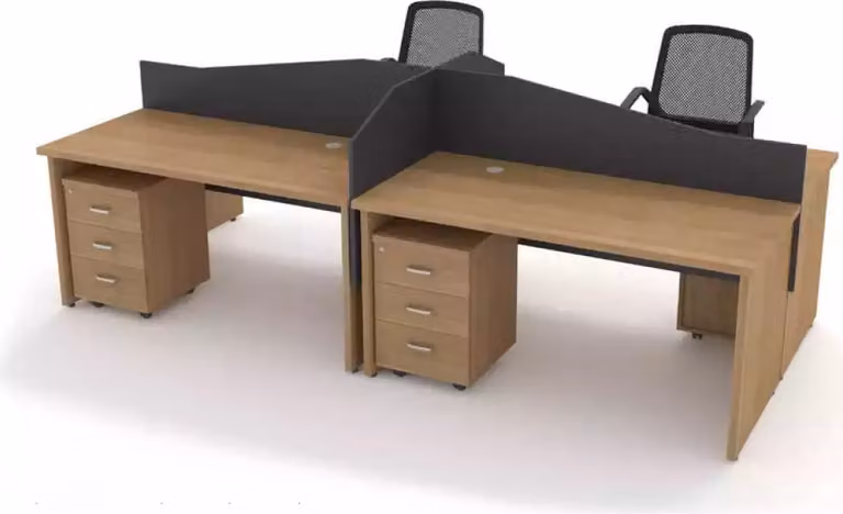 Holzmöbel Büroeinrichtung Großer Schreibtisch Design Arbeitszimmer