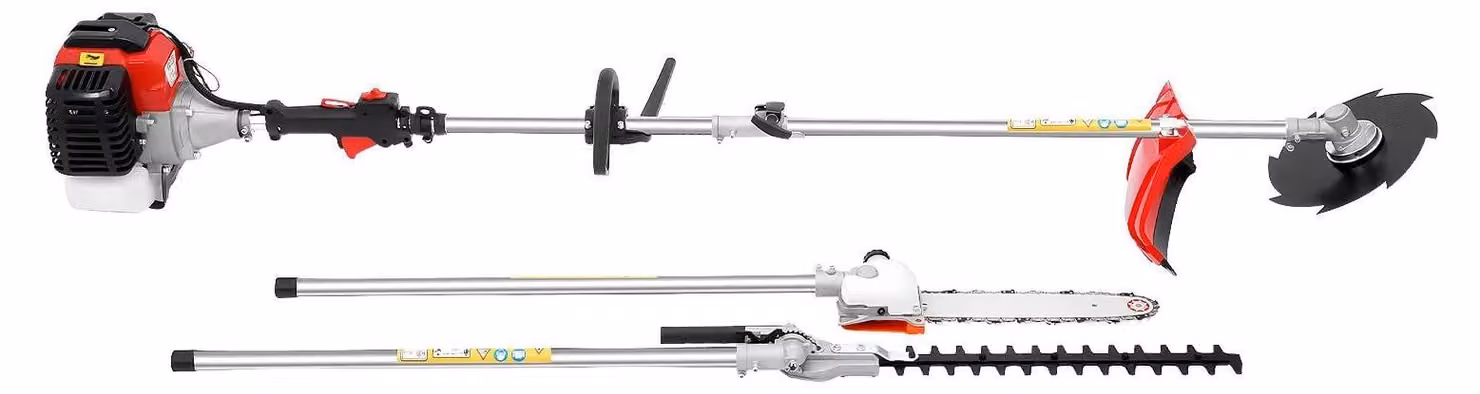 Decespugliatore a benzina - 52 cc, monocilindrico a 2 tempi - 1,7 kW, 6500–8500 giri/min, testa di taglio da 25 cm, agricoltura e silvicoltura - Rosso